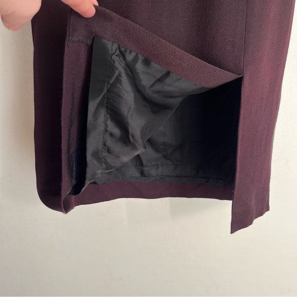 Vintage 80s Cocktail Dress Lace Sequins Maroon & Black Sleeveless Size 4 - Picture 7 of 12